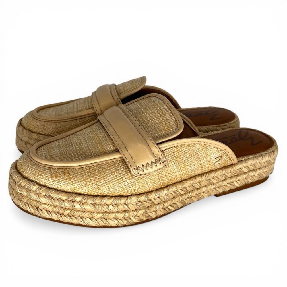 Zodiac Gizelle Espadrille Platform Mules natural beige NWOB - 10 - Picture 2 of 11